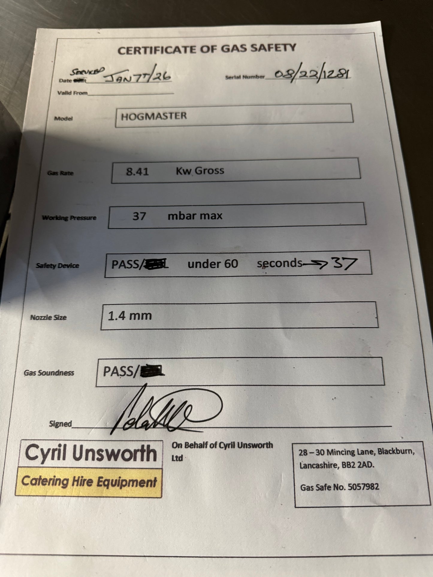 Refurbished Hogmaster Hog with Glass SPM 08/22/1281